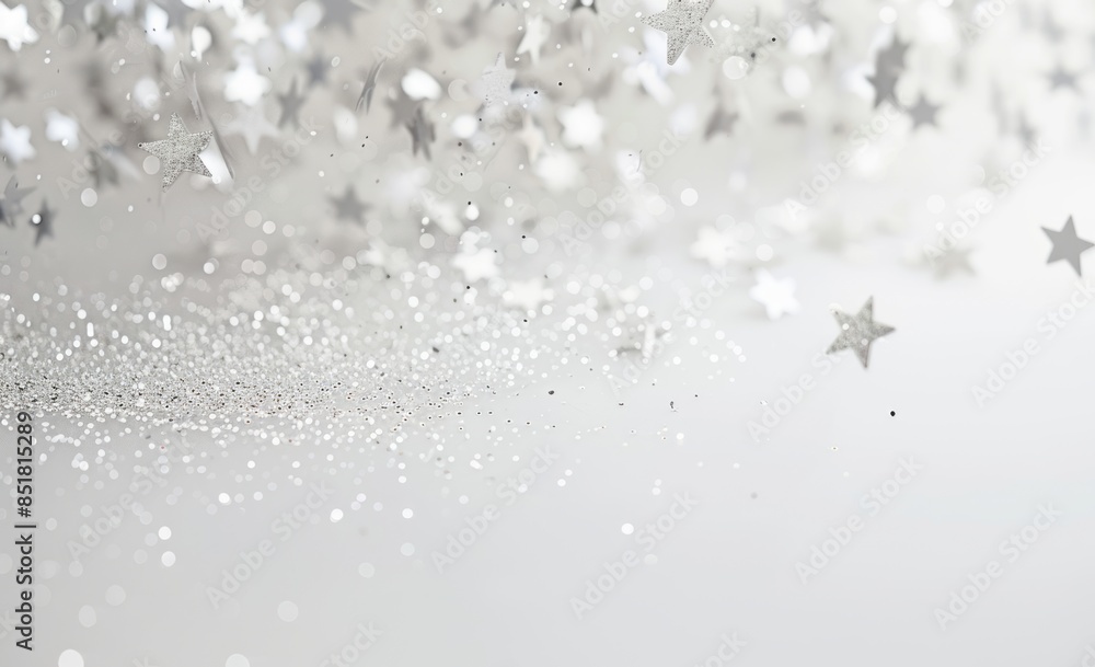 Light white background with stars, glitter and sparkle Light white background with stars, glitter and sparkle