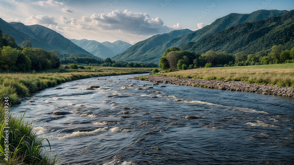 Fototapeta premium The river is flowing