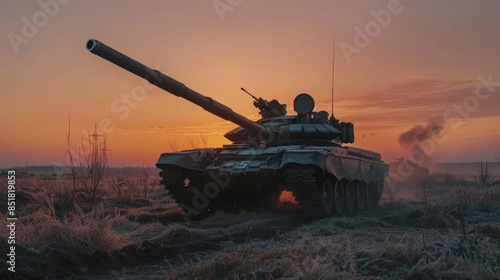 Impressive hyper realistic demonstration of ukrainian t 64 bulat tank showcasing.