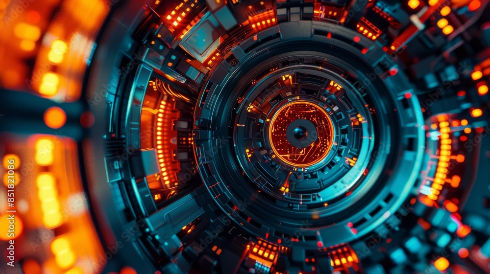 The vibrant, futuristic circuit board showcases intricate technology with illuminated components, embodying advanced and innovative digital design. The vibrant, futuristic circuit board showcases intricate technology with illuminated components, embodying advanced and innovative digital design.