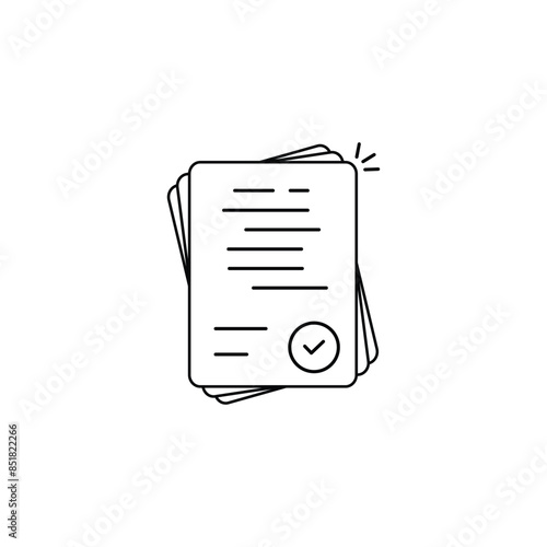 linear pile of license or contract documents