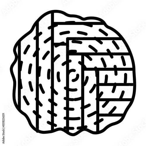 tree logs Marked for Sawmill side view vector icon design, timber and lumber Symbol, Forestry and Deforestation Sign, forest farming and woodlands, Woodcutting Plan for making Plank concept