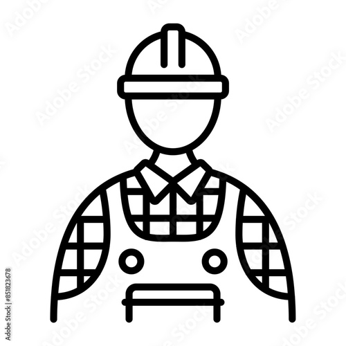 tree faller feller or Wood Hick vector icon design, timber and lumber Symbol, Forestry and Deforestation Sign, forest farming and woodlands stock illustration, lumberman or logger avatar concept