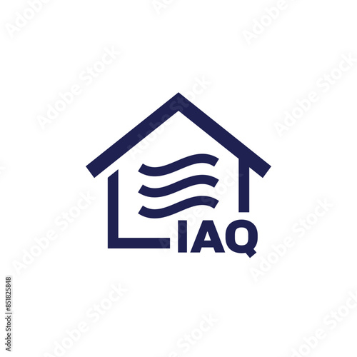 indoor air quality, IAQ icon on white