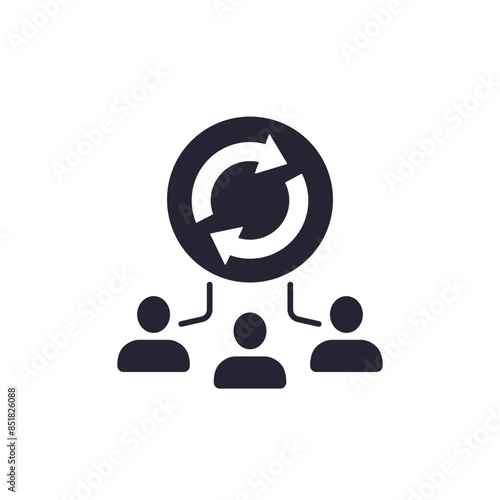 Staff rotation icon with people