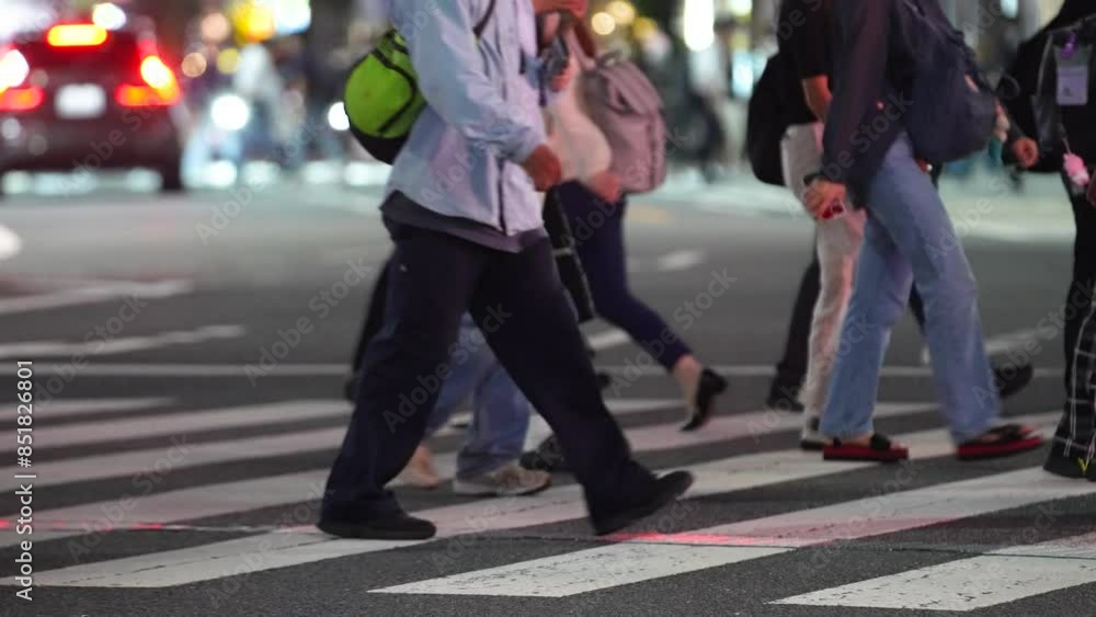 繁華街を歩く人々(4Kスローモーション) / People Walking in a Nightlife District (4K slow motion) 繁華街を歩く人々(4Kスローモーション) / People Walking in a Nightlife District (4K slow motion)