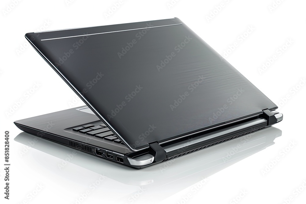 Modern laptop with a sleek design isolated on white background Modern laptop with a sleek design isolated on white background
