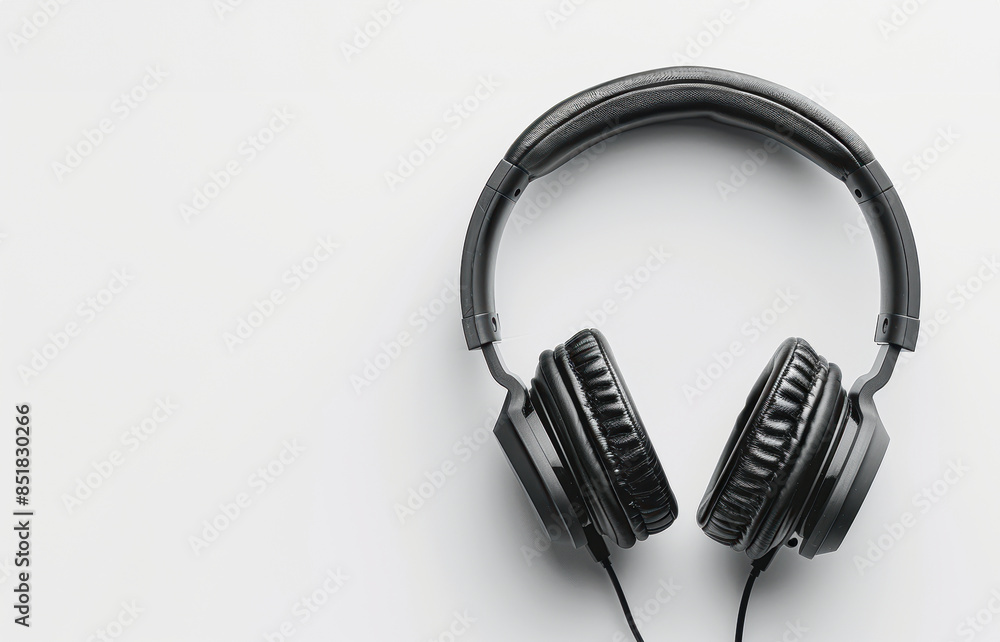 Fototapeta premium Studio Headphone Isolated on White Background for Music and Audio Concept