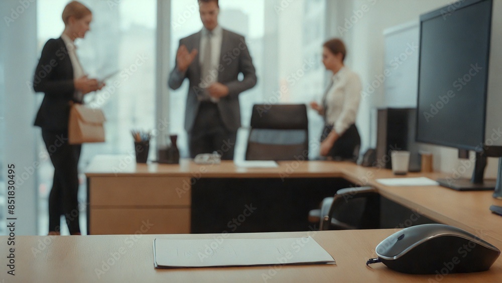 Office Staff Scene with Selective Blurring Office Staff Scene with Selective Blurring