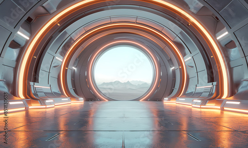 Fototapeta Naklejka Na Ścianę i Meble -  abstract 3d tunnel