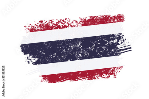 thailand flag with grunge effect - vector illustration	
