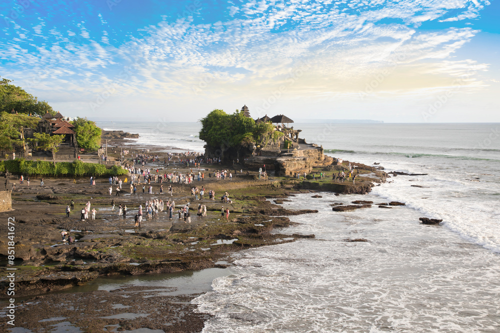 Beautiful view of Tanah Lot temple in Ubud on Bali Island, Indonesia