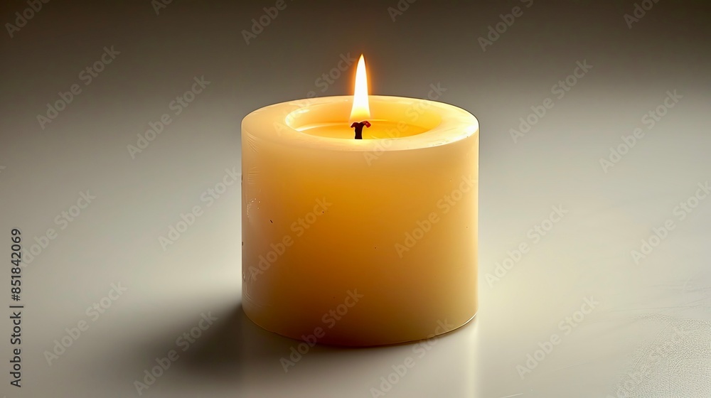 Single White Candle A plain white candle on a white background Single White Candle A plain white candle on a white background