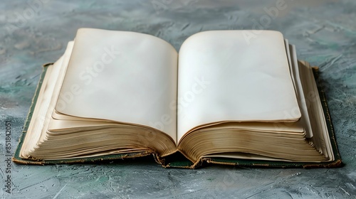 Simple White Notebook An open white notebook on a clean surface photo