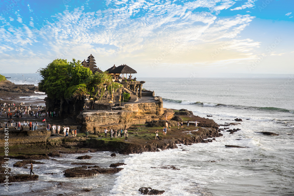 Beautiful view of Tanah Lot temple in Ubud on Bali Island, Indonesia