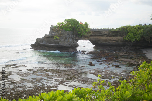 Beautiful view of Tanah Lot temple in Ubud on Bali Island, Indonesia	
