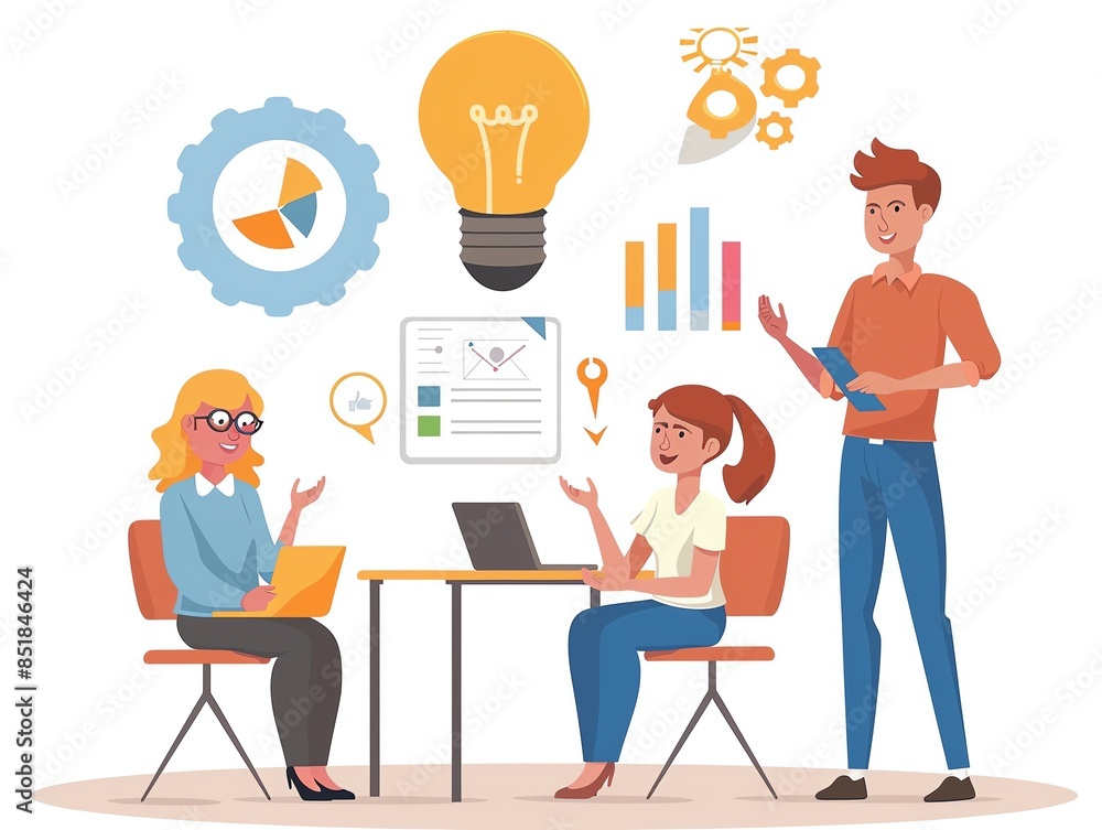 A young entrepreneur pitching a business idea to investors A young entrepreneur pitching a business idea to investors
