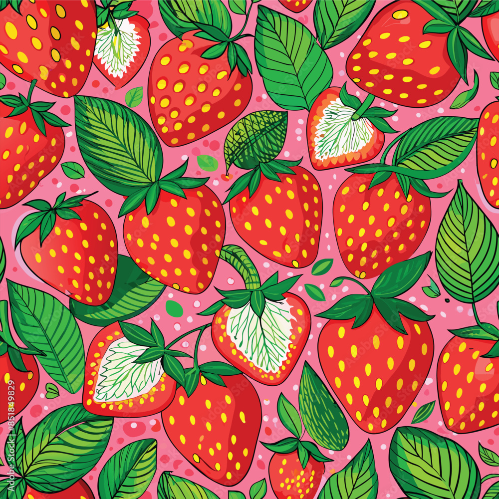 strawberry icon collection abstract vector background strawberry icon collection abstract vector background