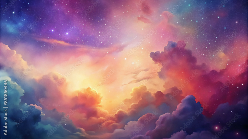 Naklejka premium Luxury white armchair in the clouds 3d render Generative AI