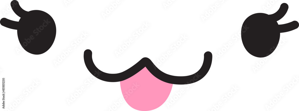 Emotion Face Doodle flat vector Emotion Face Doodle flat vector