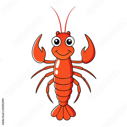 Friendly Crayfish Vector - Aquatic Charm