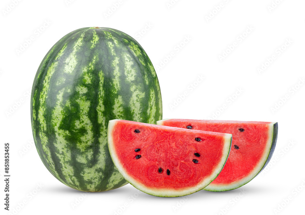 Sliced of watermelon isolated on transparent png Sliced of watermelon isolated on transparent png