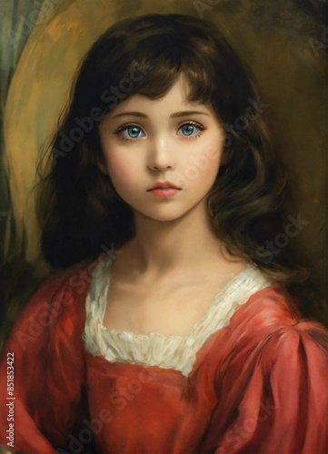 portrait of a girl, generative Ai 