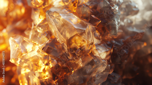 Close-up view of topaz with texture
