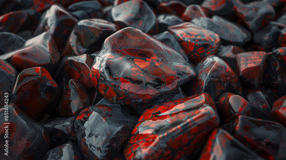 Close-up view of bloodstone with texture Close-up view of bloodstone with texture