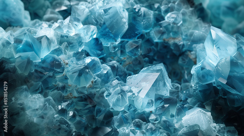 Close-up view of aquamarine with texture