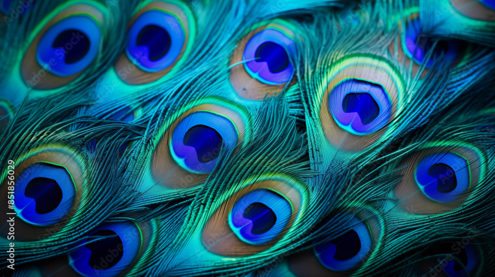 Obraz premium Peacock feathers background.