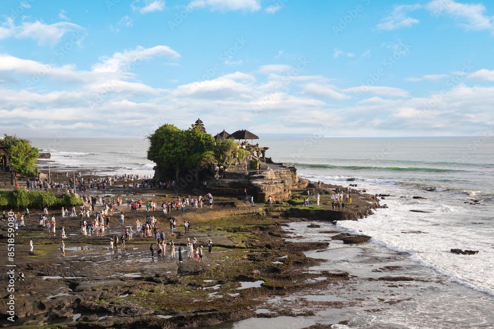 Beautiful view of Tanah Lot temple in Ubud on Bali Island, Indonesia