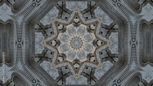 Wallpaper Mural Abstract fractal flower, Abstract kaleidoscope background, Mandala ornament flower. Torontodigital.ca