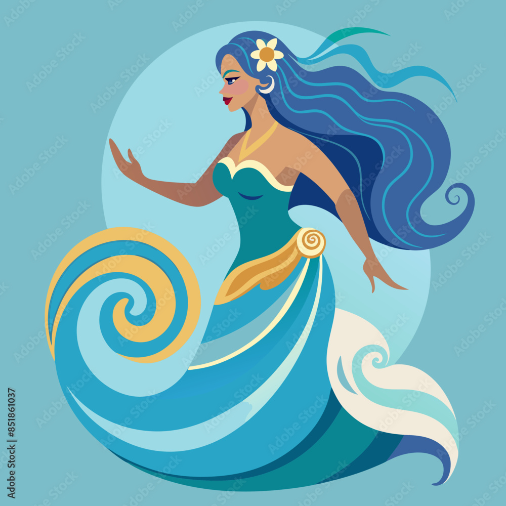A girl's design vector art illustration A girl's design vector art illustration
