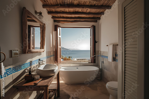 Greek style bathroom design