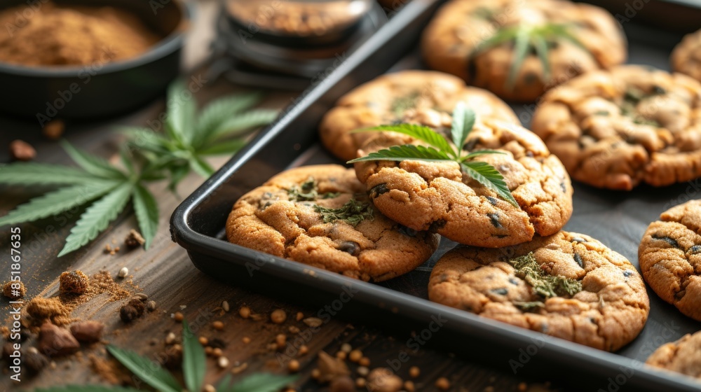 cookie made with cannabis ingredients. cookie made with cannabis ingredients.