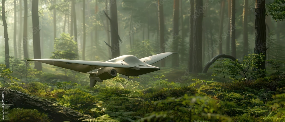 An advanced, ultrathin drone with a minimalist design, autonomously ...