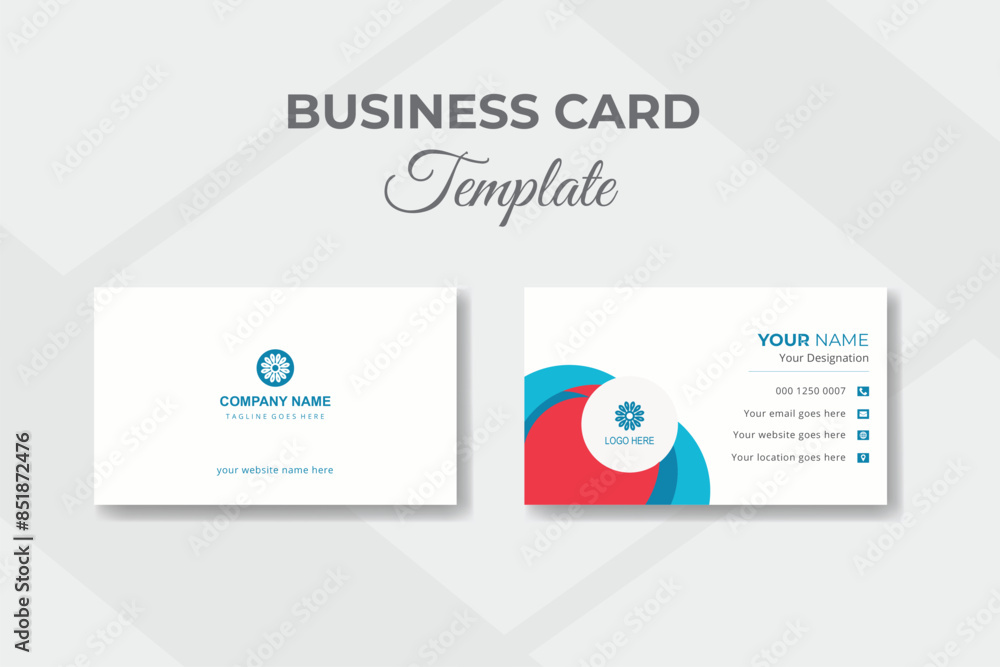 Fototapeta premium Luxury business card corporate creative design template