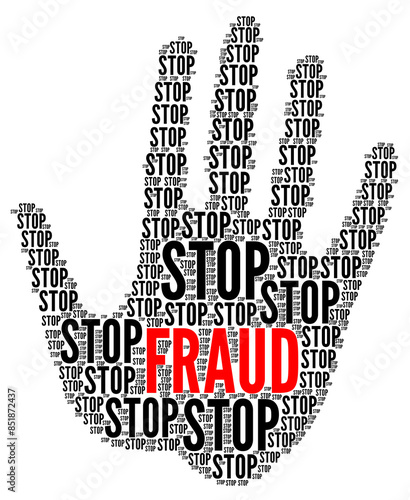 Stop fraud symbol icon	