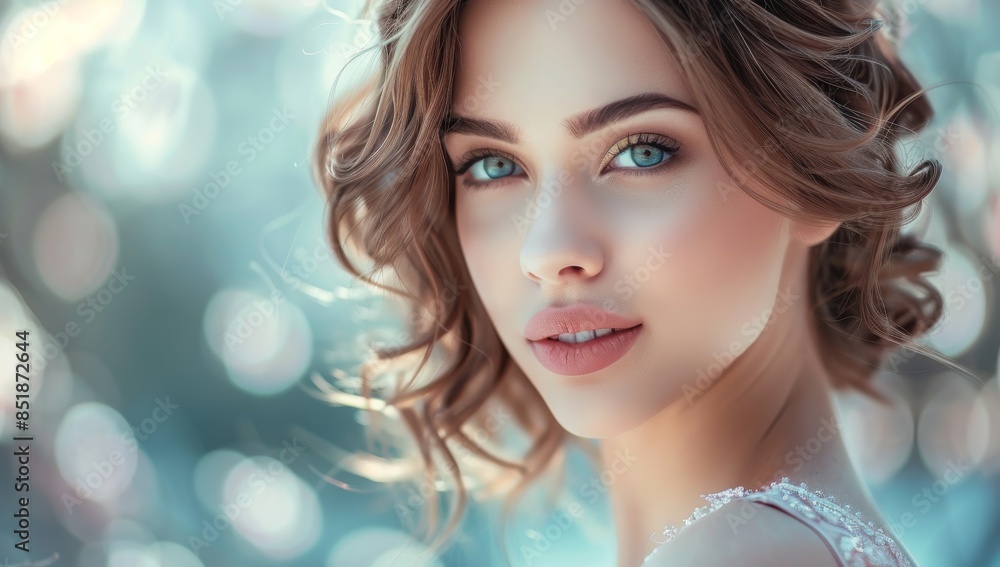 A beautiful girl with light brown hair, big eyes Woman exuding beauty with a natural makeup look, embodying elegance and timeless charm A beautiful girl with light brown hair, big eyes Woman exuding beauty with a natural makeup look, embodying elegance and timeless charm