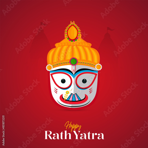 
illustration of Rath Yatra Lord Jagannath festival Social Media Post
