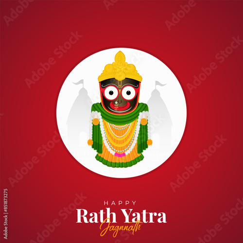 
illustration of Rath Yatra Lord Jagannath festival Social Media Post