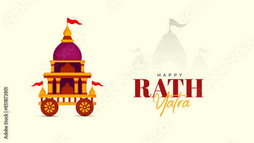 
illustration of Rath Yatra Lord Jagannath festival Social Media Post