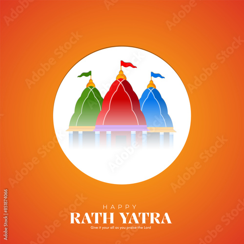 
illustration of Rath Yatra Lord Jagannath festival Social Media Post