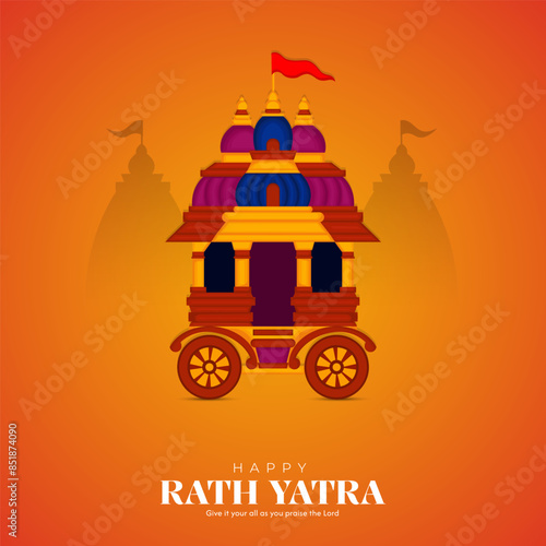 
illustration of Rath Yatra Lord Jagannath festival Social Media Post