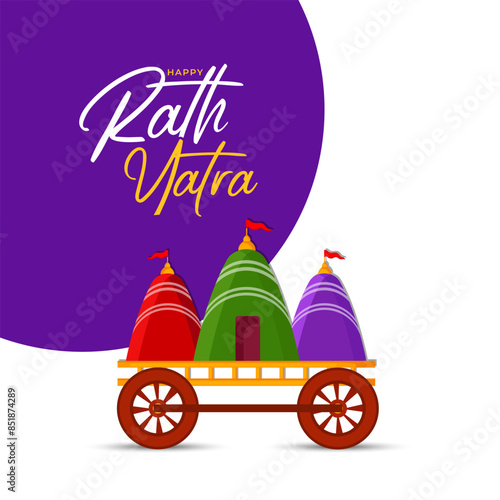 
illustration of Rath Yatra Lord Jagannath festival Social Media Post
