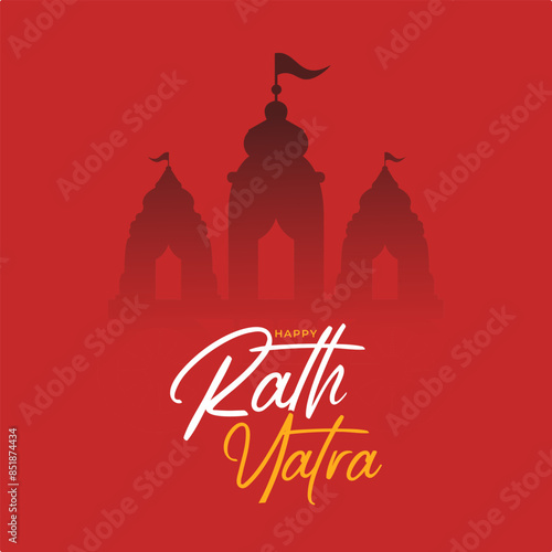 
illustration of Rath Yatra Lord Jagannath festival Social Media Post
