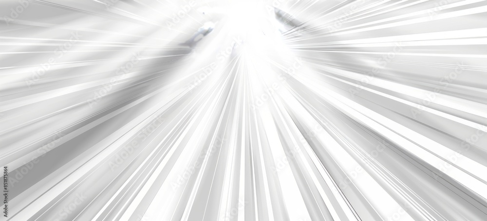 White background featuring silver rays of light radiating outward, ideal for banner or flyer design with copy space in the center White background featuring silver rays of light radiating outward, ideal for banner or flyer design with copy space in the center