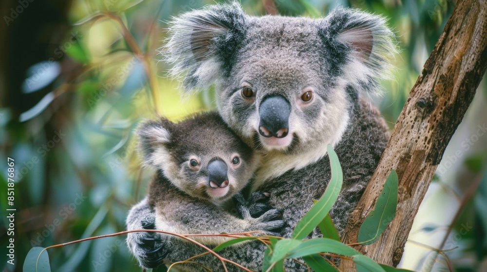 Fototapeta premium Koala. Photography of wild animal in natural habitat.