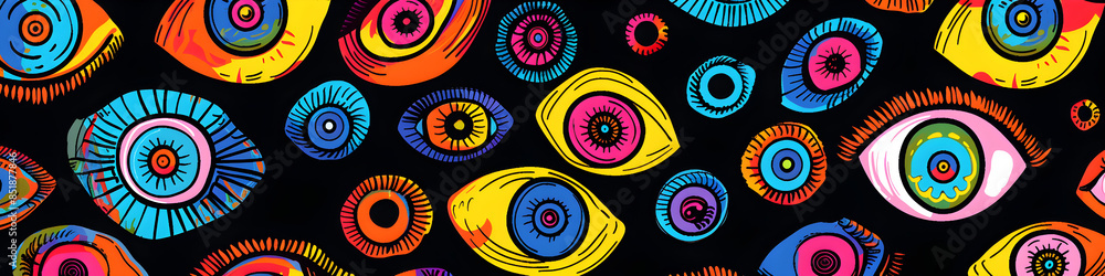 Halloween Eyeball Pattern for Gift Wrap or Fabric Design Halloween Eyeball Pattern for Gift Wrap or Fabric Design